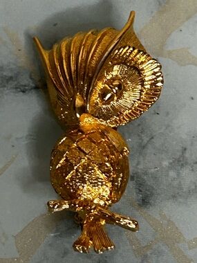 Vintage Gold Tone Baby Duck Brooch